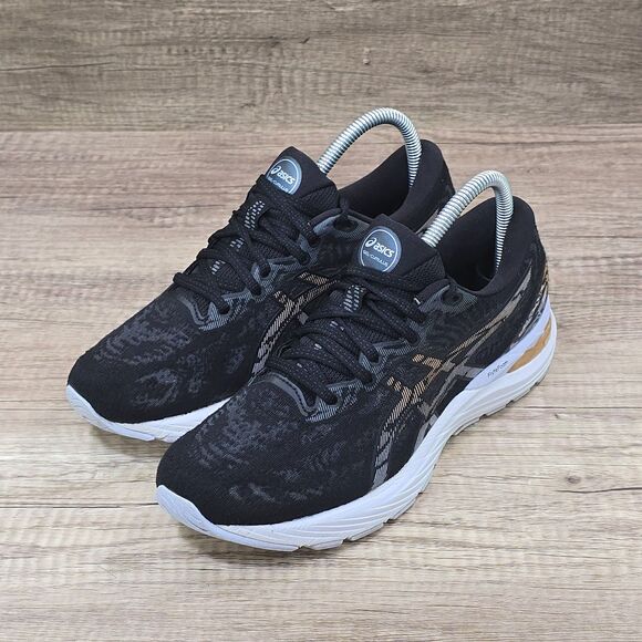 Asics Gel-Cumulus 23 Women's Size 7.5 Black Orange Running Shoes (1012A888) - Picture 8 of 10